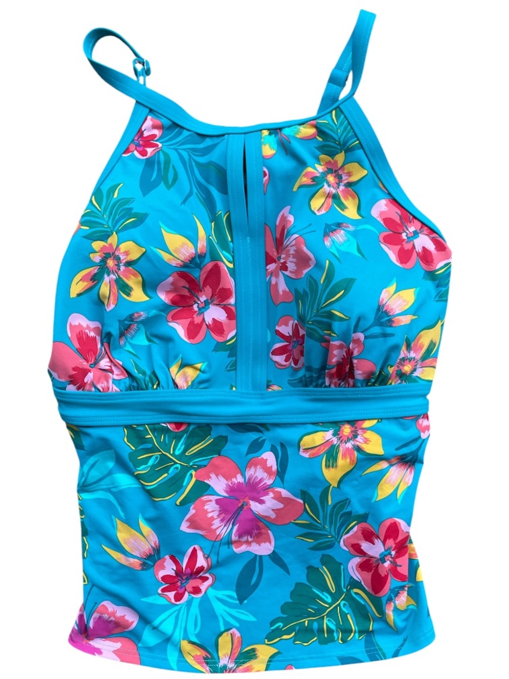 Lands End floral plus size Tankini keyhole size 18W